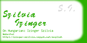 szilvia izinger business card